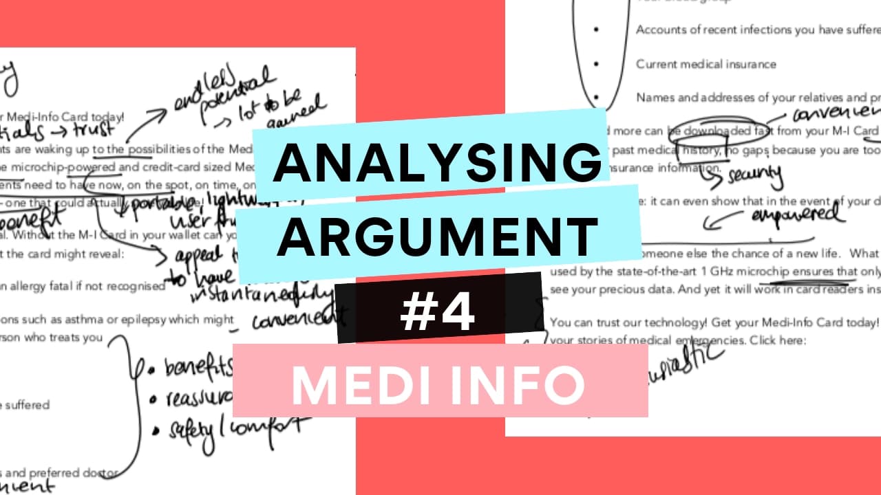 Medi-Info Card - VCAA Exam 2001 Language Analysis