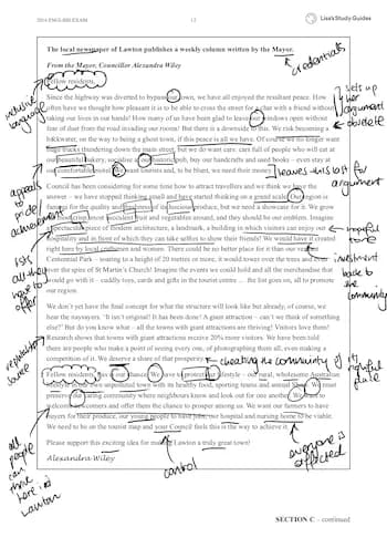 Download VCAA 2016 annotations and FULL essay